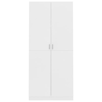 Wardrobe White 90x52x200 cm Engineered Wood