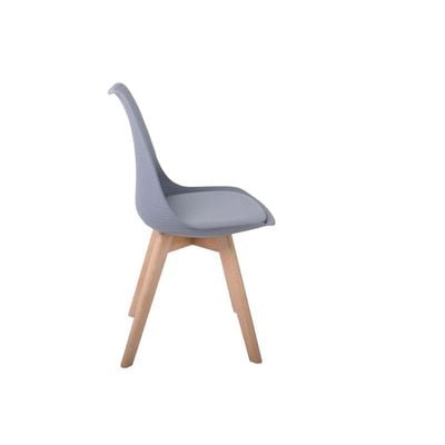 Armless Dining Chair with Wooden Legs JP1154A-Grey 