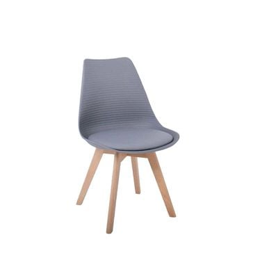 Armless Dining Chair with Wooden Legs JP1154A-Grey 