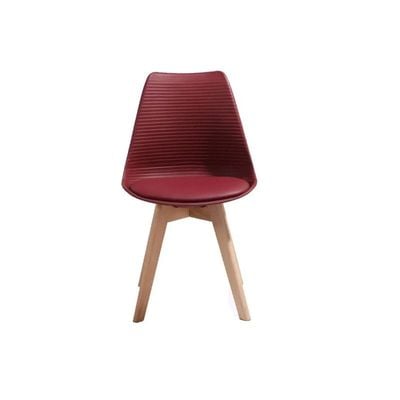 Armless Dining Chair with Wooden Legs JP1154D-Red 