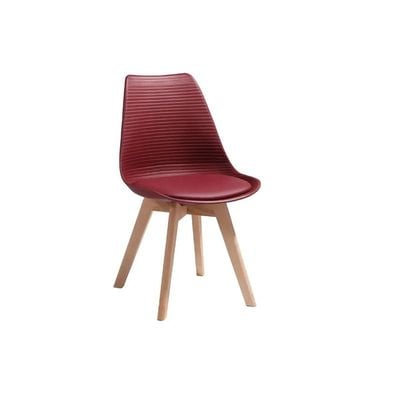 Armless Dining Chair with Wooden Legs JP1154D-Red 