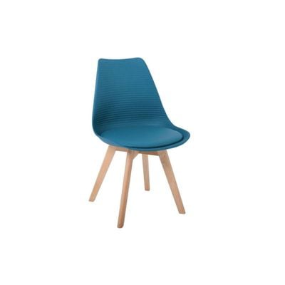 Armless Dining Chair with Wooden Legs JP1154E-Blue 