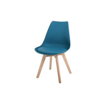 Armless Dining Chair with Wooden Legs JP1154E-Blue 