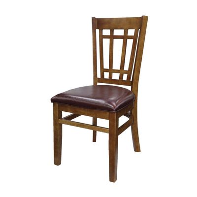 Vertical Back Solid Beech Wood Dining Chair JP1164B-Light Brown 