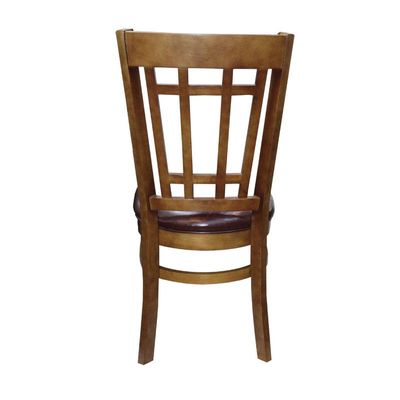 Vertical Back Solid Beech Wood Dining Chair JP1164B-Light Brown 