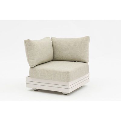 Largo White Corner Sofa