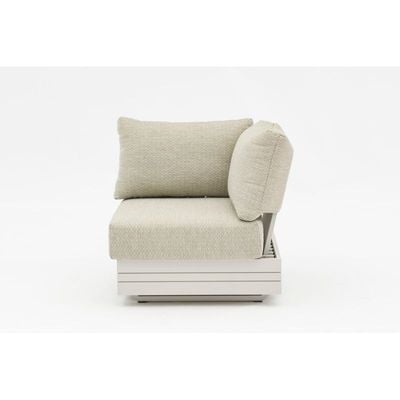 Largo White Corner Sofa