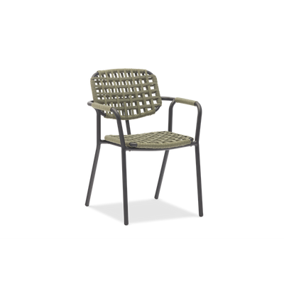 Aosta Green Dining Armchair