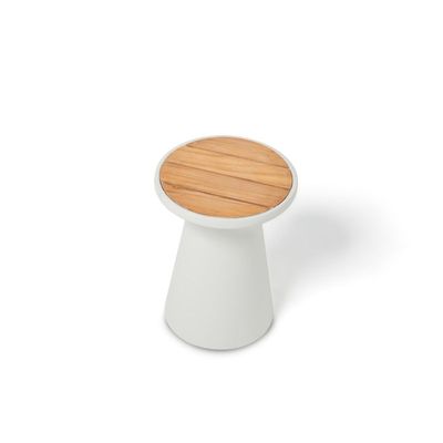 King White Round Side Table