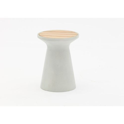 King White Round Side Table