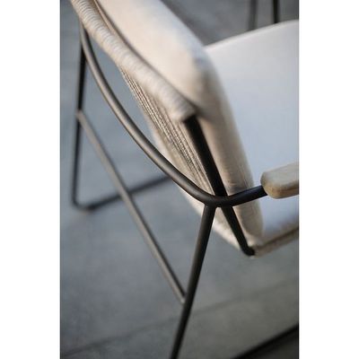 Kuta Light Grey 1-Seater Dining Armchair