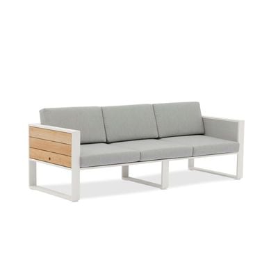 Manhattan White 3-Seater Sofa