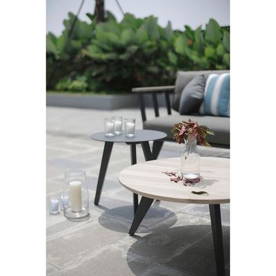 Mavis Teak Rustic Grey Coffee Table Set