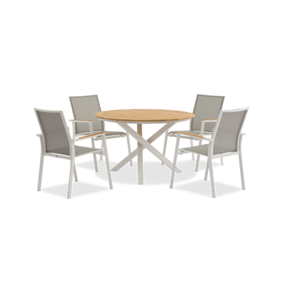 Mikado White Round Dining Table (without chairs)