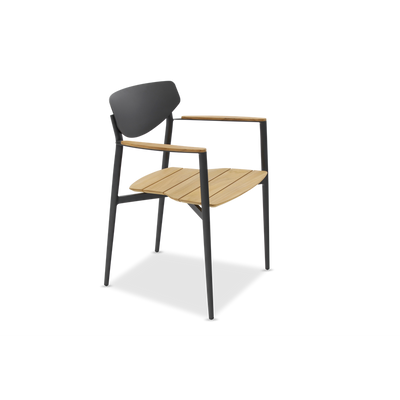 Timo Charcoal Teak Dining Chair