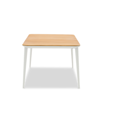 Timo White Teak Top 6-Seater Dining Table (without chairs)