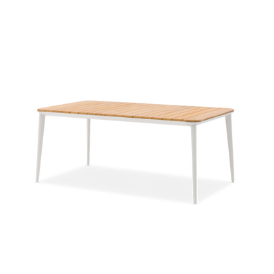 Timo White Teak Top 6-Seater Dining Table (without chairs)