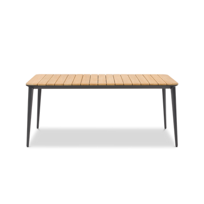 Timo Charcoal Teak Top 8-Seater Dining Table (without chairs)
