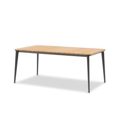 Timo Charcoal Teak Top 8-Seater Dining Table (without chairs)