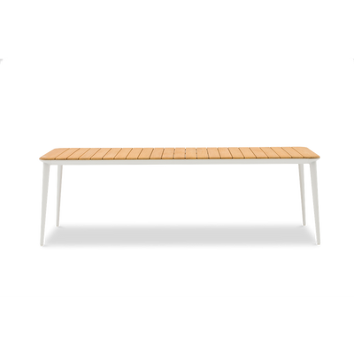 Timo White Teak Top 8-Seater Dining Table (without chairs)