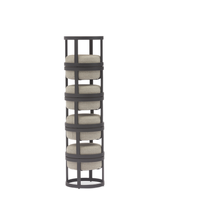 Totem Charcoal Set Of 5 Stools