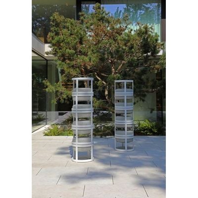 Totem White Set Of 5 Stools