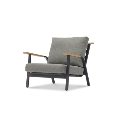 Dandy Charcoal 1-seater Sofa with Footrest