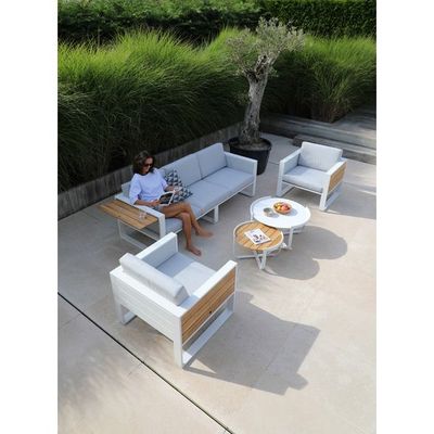 Manhattan White 5-Seater Sofa Set (without coffee table)
