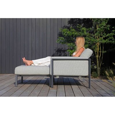 Reef White 2-Seater Sofa with Footrest