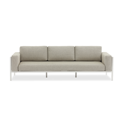 Reef White 4-Seater Sofa Set with Footrest