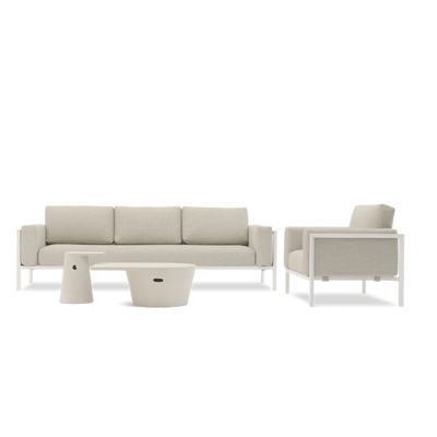 Reef White 4-Seater Sofa Set