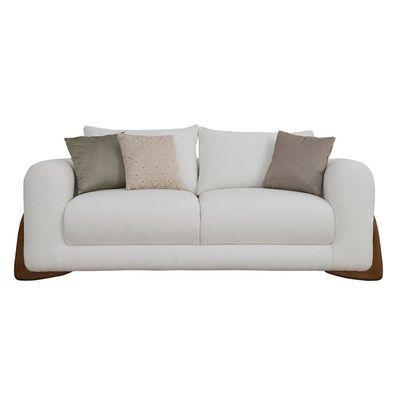 The RENZO 3 Seater Sofa Luxurious Design with Premium Fabric Best For Living Room | For Hotel | Wooden Base 