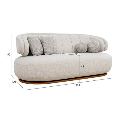 Nomad 3 Seater Sofa Luxurious Design with Premium Fabric Best For Living Room