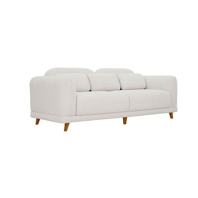 The ATOM 3 Seater Sofa Luxurious Design with Premium Fabric Best For Living Room | For Hotel | Wooden Base 