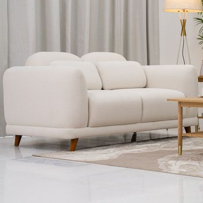 The ATOM 2 Seater Sofa Luxurious Design with Premium Fabric Best For Living Room | For Hotel | Wooden Base 