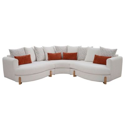 The MARLOW 5 Seater Sofa Luxurious Design with Premium Fabric Best For Living Room | For Hotel | Wooden Base 
