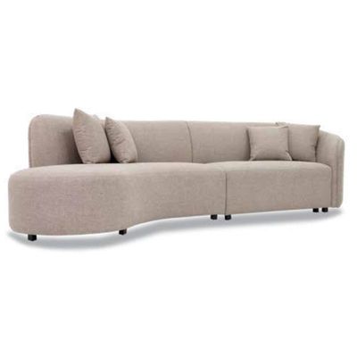 The Riley 4 Seater Sofa Luxurious Design with Premium Fabric Best For Living Room | For Hotel | Wooden Base 