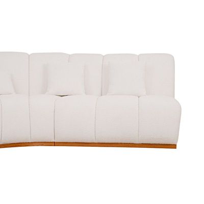 The WHISPER 6 Seater Sofa Luxurious Design with Premium Fabric Best For Living Room | For Hotel | Wooden Base 