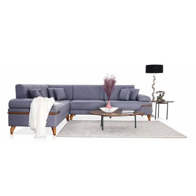 The ALTAN 5 Seater Sofa Luxurious Design with Premium Fabric Best For Living Room | For Hotel | Wooden Base 