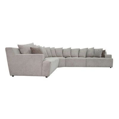 The CHEMEX 5 Seater Sofa Luxurious Design with Premium Fabric Best For Living Room | For Hotel | Wooden Base 