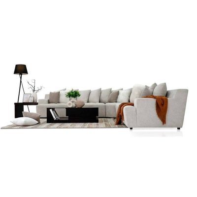 The CHEMEX 5 Seater Sofa Luxurious Design with Premium Fabric Best For Living Room | For Hotel | Wooden Base 