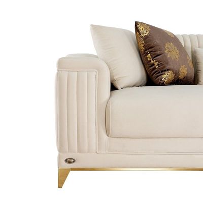 The GISELLE 2 Seater Sofa Luxurious Design with Premium Fabric Best For Living Room | For Hotel | Metal Base 