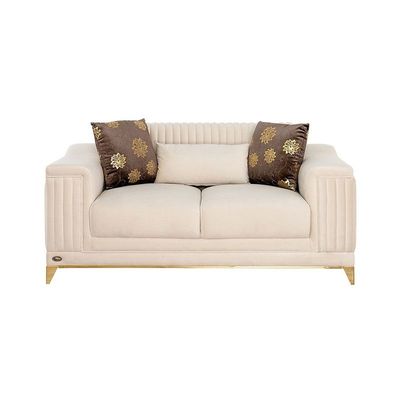 The GISELLE 2 Seater Sofa Luxurious Design with Premium Fabric Best For Living Room | For Hotel | Metal Base 