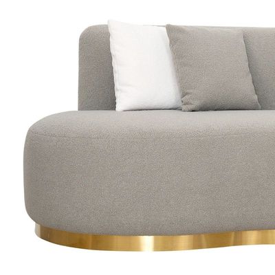 The SOLERO 2 Seater Sofa Luxurious Design with Premium Fabric Best For Living Room | For Hotel | Metal Base 
