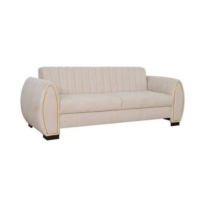 The LUCIA 3 Seater Sofa Luxurious Design with Premium Fabric Best For Living Room | For Hotel | Wooden Base 