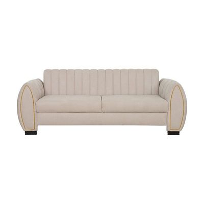 The LUCIA 3 Seater Sofa Luxurious Design with Premium Fabric Best For Living Room | For Hotel | Wooden Base 