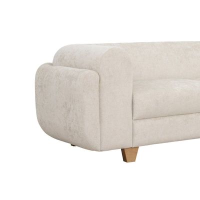 The REFINE Single Seater Sofa  Luxurious Design with Premium Fabric Best For Living Room | For Hotel | Wooden Base 