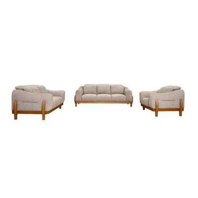 The NAYRA 6 Seater Sofa Set Luxurious Design with Premium Fabric Best For Living Room | For Hotel | Wooden Base 