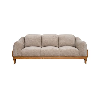 The NAYRA 3 Seater Sofa Luxurious Design with Premium Fabric Best For Living Room | For Hotel | Wooden Base 
