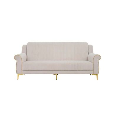The ZARAH 3 Seater Sofa Luxurious Design with Premium Fabric Best For Living Room | For Hotel | Metal Base